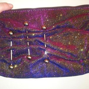 Bakers Multi glitter wristlet